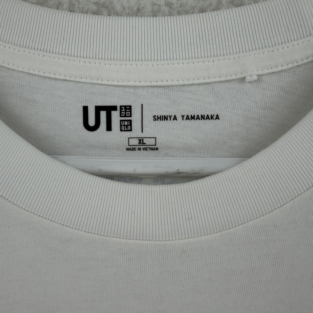 Uniqlo UT Shinya Yamanaka Shirt Mens XL White Peace For All Graphic T-Shirt - Picture 3 of 8